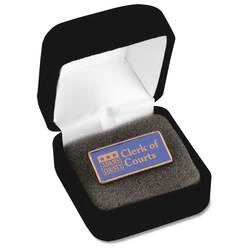 Classic Die Cast Lapel Pin - Rectangle - Gift Box