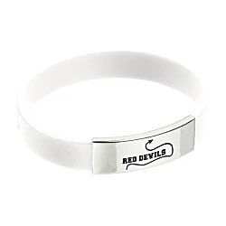 Silicone Wristband with Metal Accent