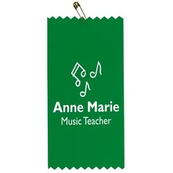 4" x 2" Pinked Ribbon - Pin Attachment