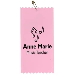 4" x 2" Pinked Ribbon - Pin Attachment