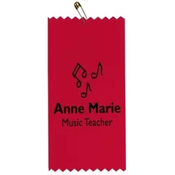4" x 2" Pinked Ribbon - Pin Attachment