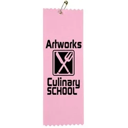 6" x 2" Pinked Ribbon - Pin Attachment