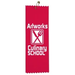 6" x 2" Pinked Ribbon - Pin Attachment