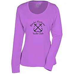 Popcorn Knit Performance Long Sleeve Tee - Ladies' - Screen