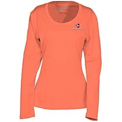 Popcorn Knit Performance Long Sleeve Tee - Ladies' - Embroidered