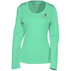 Popcorn Knit Performance Long Sleeve Tee - Ladies' - Embroidered