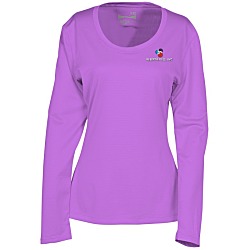 Popcorn Knit Performance Long Sleeve Tee - Ladies' - Embroidered