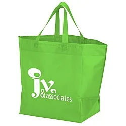 Heat Seal Laminated Large Gusset Tote - 13-1/2" x 12"