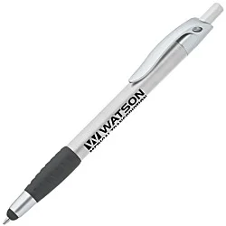 Simplistic Stylus Grip Pen - Metallic - Silver