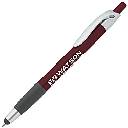 Simplistic Stylus Grip Pen - Metallic - Silver