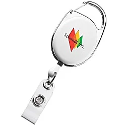 Clip-On Retractable Badge Holder - Opaque - Full Color