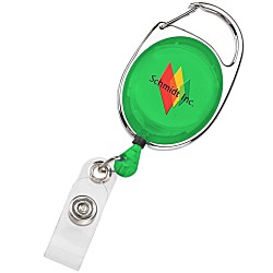 Clip-On Retractable Badge Holder - Translucent - Full Color