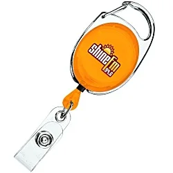 Clip-On Retractable Badge Holder - Translucent - Full Color