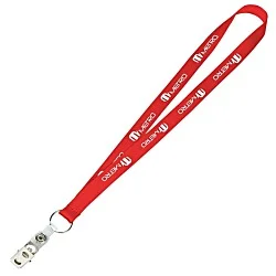 Value Lanyard - 3/4" - Snap with Metal Bulldog Clip