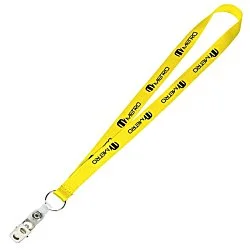 Value Lanyard - 3/4" - Snap with Metal Bulldog Clip