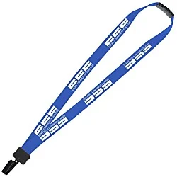 Lanyard with Neck Clasp - 7/8" - 32" - Plastic Bulldog Clip - 24 hr