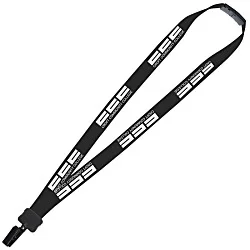 Lanyard with Neck Clasp - 7/8" - 32" - Plastic Bulldog Clip - 24 hr