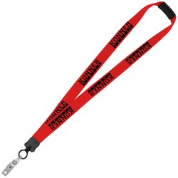 Lanyard with Neck Clasp - 7/8" - 32" - Snap with Metal Bulldog Clip - 24 hr