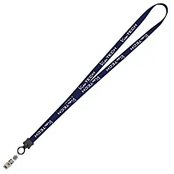 Smooth Nylon Lanyard - 1/2" - 32" - Snap with Metal Bulldog Clip - 24 hr