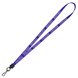 Smooth Nylon Lanyard - 1/2" - 36" - Metal Swivel Snap Hook - 24 hr