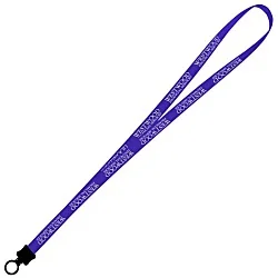Smooth Nylon Lanyard - 1/2 inch - 34 inches - Plastic O-Ring - 24 hr