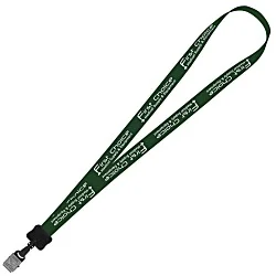 Smooth Nylon Lanyard - 3/4" - 32" - Large Metal Bulldog Clip - 24 hr