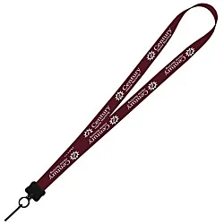 Smooth Nylon Lanyard - 3/4" - 32" - Metal Swivel Snap Hook - 24 hr