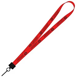 Smooth Nylon Lanyard - 3/4" - 32" - Metal Swivel Snap Hook - 24 hr