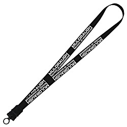 Smooth Nylon Lanyard - 3/4" - 32" - Snap Buckle Release - 24 hr