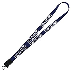 Smooth Nylon Lanyard - 3/4" - 32" - Snap Buckle Release - 24 hr