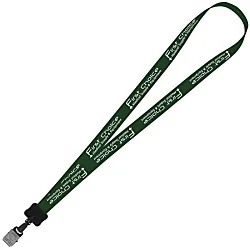 Smooth Nylon Lanyard - 3/4" - 34" - Large Metal Bulldog Clip - 24 hr