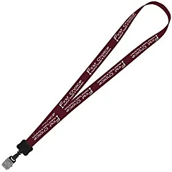 Smooth Nylon Lanyard - 3/4" - 36" - Large Metal Bulldog Clip - 24 hr