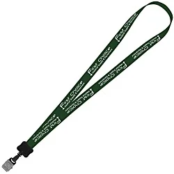 Smooth Nylon Lanyard - 3/4" - 36" - Large Metal Bulldog Clip - 24 hr