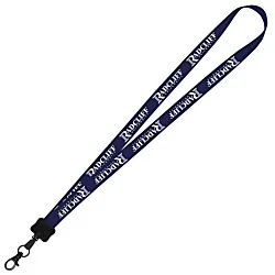 Smooth Nylon Lanyard - 3/4" - 34" - Metal Lobster Claw - 24 hr
