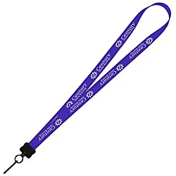 Smooth Nylon Lanyard - 3/4" - 34" - Metal Swivel Snap Hook - 24 hr