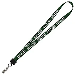 Smooth Nylon Lanyard - 3/4" - 36" - Snap with Metal Bulldog Clip - 24 hr