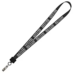 Smooth Nylon Lanyard - 3/4" - 36" - Snap with Metal Bulldog Clip - 24 hr