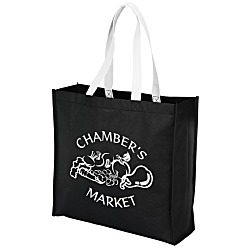 Colored Handle Tote - 14-1/2" x 15-1/2"