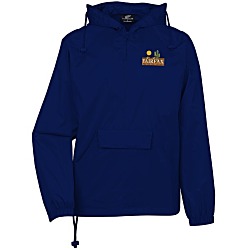Hooded 1/4-Zip Pack Away Jacket - Embroidered