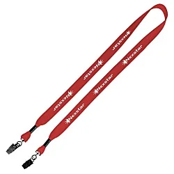 Knit Cotton Lanyard - 3/4" - 2 Bulldog Clips