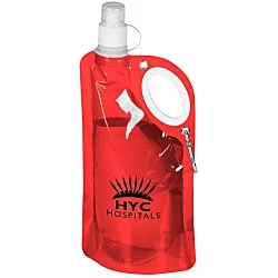 Fold Flat Water Bottle with Carabiner - 25 oz.