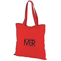 Colored Cotton Hook and Loop Closure Tote