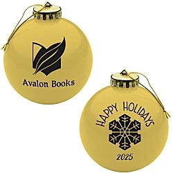 Round Shatterproof Ornament - Snowflake - Happy Holidays