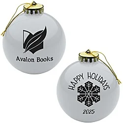 Round Shatterproof Ornament - Snowflake - Happy Holidays