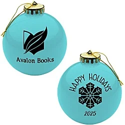 Round Shatterproof Ornament - Snowflake - Happy Holidays