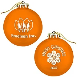 Round Shatterproof Ornament - Snowflake - Merry Christmas