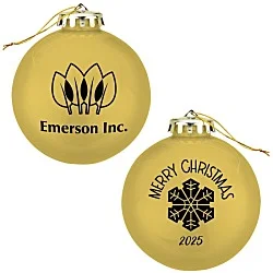 Round Shatterproof Ornament - Snowflake - Merry Christmas