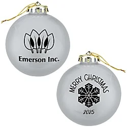 Round Shatterproof Ornament - Snowflake - Merry Christmas