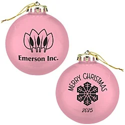 Round Shatterproof Ornament - Snowflake - Merry Christmas