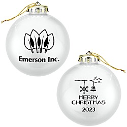 Round Shatterproof Ornament - Snowflake - Merry Christmas